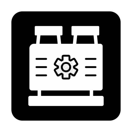 Ilustración de Ilustración simple icono de la máquina de fábrica vector - Imagen libre de derechos