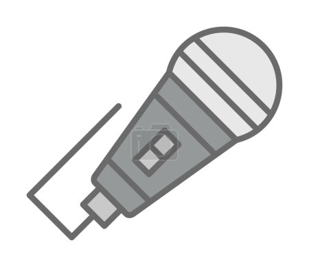 Téléchargez les illustrations : Illustration vectorielle d'icône web de microphone - en licence libre de droit
