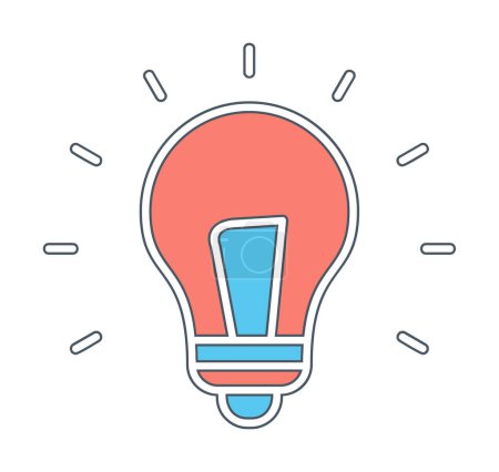 Téléchargez les illustrations : Idea bulb icon, vector illustration design - en licence libre de droit