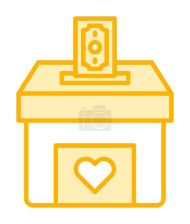 Ilustración de Caja de donación icono de vector - Imagen libre de derechos