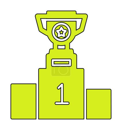Ilustración de Ganador podio icono vector plano. - Imagen libre de derechos
