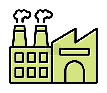 Illustration for Factory web icon, vector illustration - Royalty Free Image