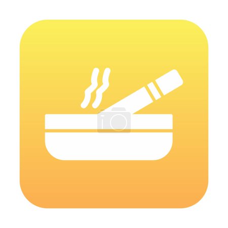 Illustration for Cigarette in ash tray icon vector illustration - Royalty Free Image