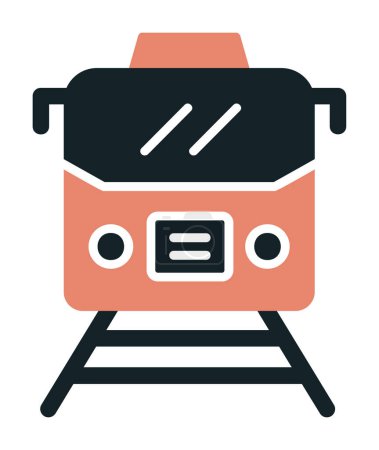 Illustration for Train icon, vector illustration - Royalty Free Image