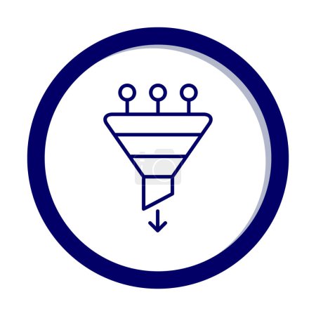 illustration vectorielle simple d'icône d'entonnoir plat 