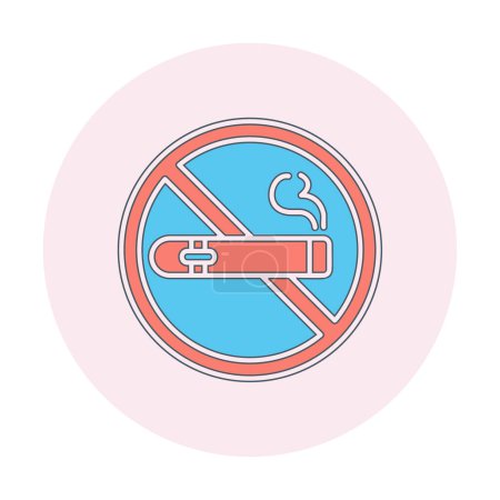 Illustration for Forbidden Cigar no smoking icon vector illustration design - Royalty Free Image