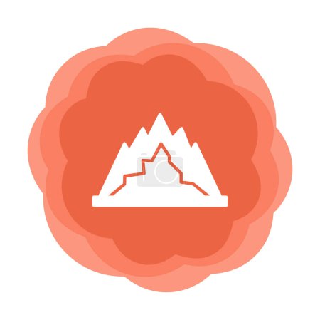 Illustration for Mountain icon vector illustration - Royalty Free Image