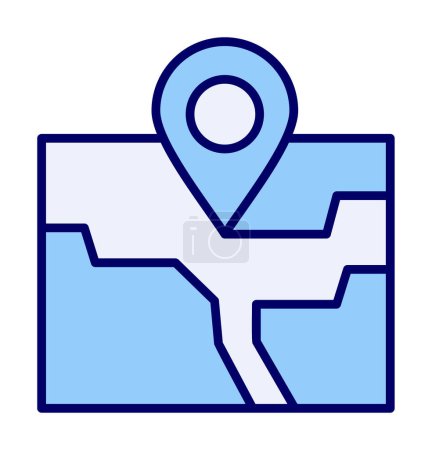 Ilustración de Location icon, vector illustration simple design - Imagen libre de derechos