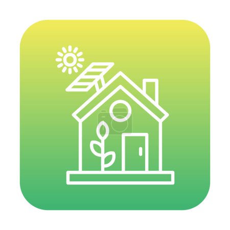 Illustration for Eco House icon vector illustration - Royalty Free Image