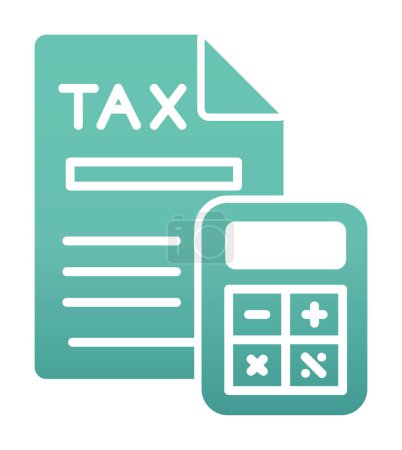 Illustration for Tax Calculation icon vector illustration - Royalty Free Image