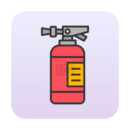 Illustration for Flat simple fire extinguisher  icon   design - Royalty Free Image