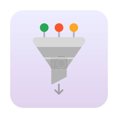 simple flat funnel  icon vector illustration 