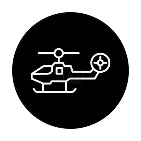 Illustration for Military fighter helicopter. web icon simple illustration - Royalty Free Image