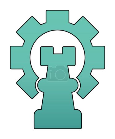 Illustration for Simple Strategy icon, vector illustration - Royalty Free Image