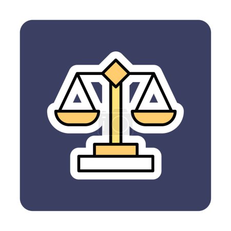 Illustration for Justice scale balance  icon simple illustration - Royalty Free Image
