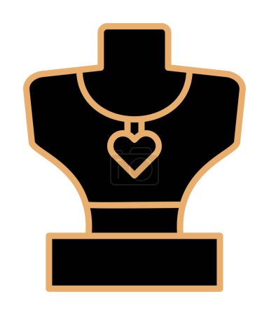 Illustration for Necklace flat icon, vector illustration - Royalty Free Image