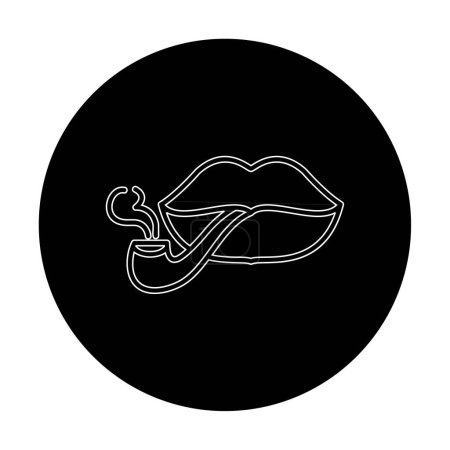 Ilustración de Ilustración plana simple icono de fumar vector - Imagen libre de derechos
