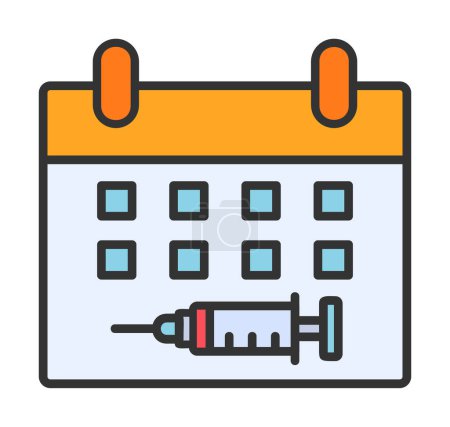 Illustration for Vaccination Date web icon, vector illustration - Royalty Free Image