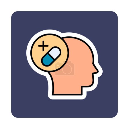 Illustration for Medical and health care icon, vector illustration. Mental Health concept - Royalty Free Image