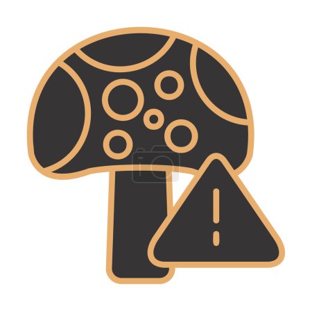 Illustration for Mushroom. web icon simple illustration - Royalty Free Image