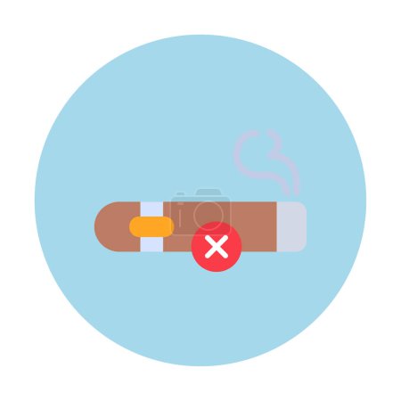 Ilustración de Prohibido cigarro no fumar icono vector ilustración diseño - Imagen libre de derechos