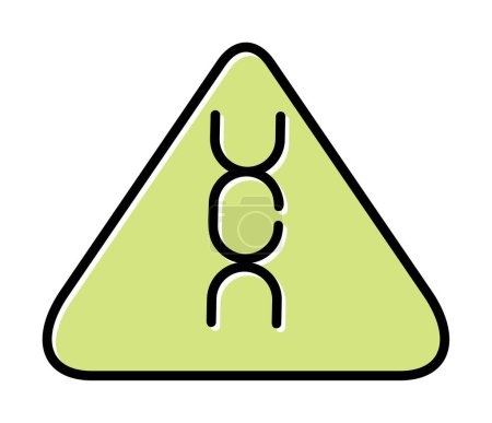 Illustration des krebserregenden dreieckigen Zeichenvektorsymbols 