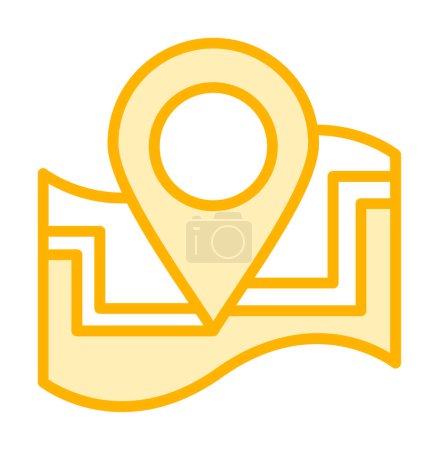 Illustration for Map marker icon. vector illustration - Royalty Free Image