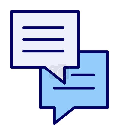 Illustration for Speech bubbles communication isolated icon - Royalty Free Image
