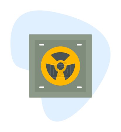 Radioactive icon, vector illustration