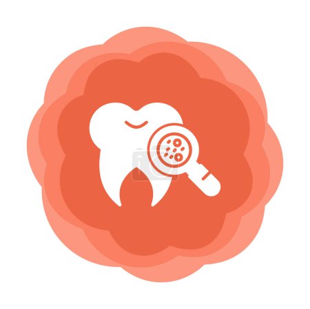 Illustration for Searching Bacteria on teeth icon, vector illustration - Royalty Free Image