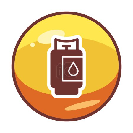 Illustration for Flat Gas Cylinder Icon vector illustration - Royalty Free Image