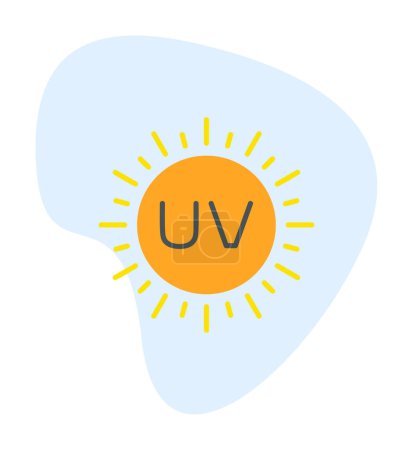 Téléchargez les illustrations : Soleil. icône web illustration simple. Ultraviolet - en licence libre de droit