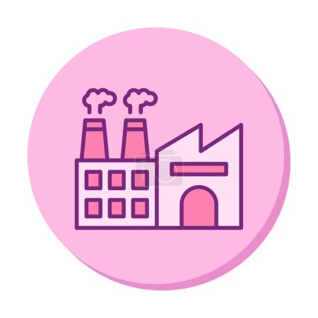 Illustration for Factory web icon, vector illustration - Royalty Free Image