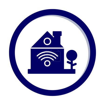 Ilustración de Casa inteligente icono de vector de color - Imagen libre de derechos