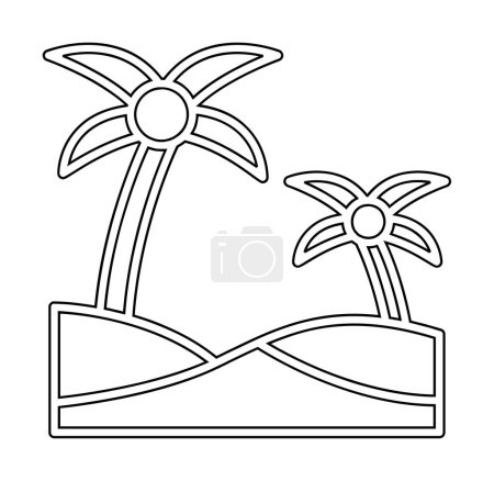 Ilustración de Vector icono de playa aislado sobre fondo blanco - Imagen libre de derechos