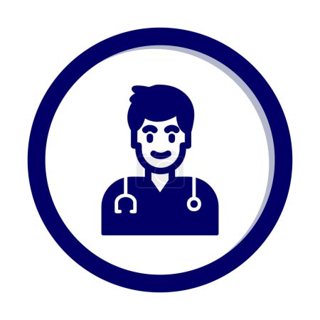 Téléchargez les illustrations : Illustration vectorielle conception de l'icône médecin - en licence libre de droit