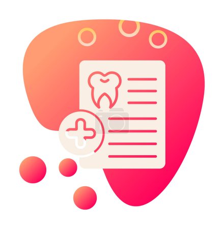 Ilustración de Cuidado de la salud dental, Icono de la prescripción vector ilustración diseño - Imagen libre de derechos