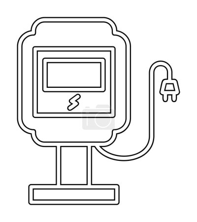 Ilustración de Diseño del icono de la estación de carga, ilustración vectorial - Imagen libre de derechos