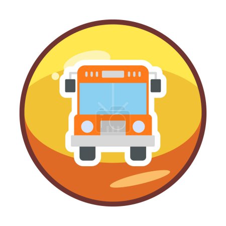 Ilustración de Icono de bus, ilustración vectorial - Imagen libre de derechos