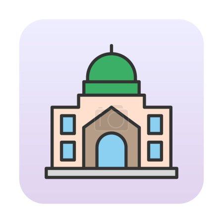 Illustration for Mosque building icon, vector illustration - Royalty Free Image