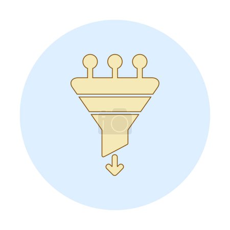 Ilustración de Simple embudo plano icono vector ilustración - Imagen libre de derechos