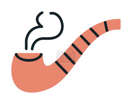 Illustration for Tobacco smoking pipe icon, vector illustration - Royalty Free Image
