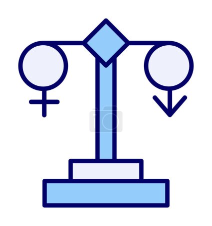 Ilustración de Igualdad de género icono símbolo - Imagen libre de derechos