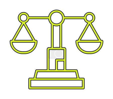 Illustration for Justice scale balance  icon simple vector illustration - Royalty Free Image