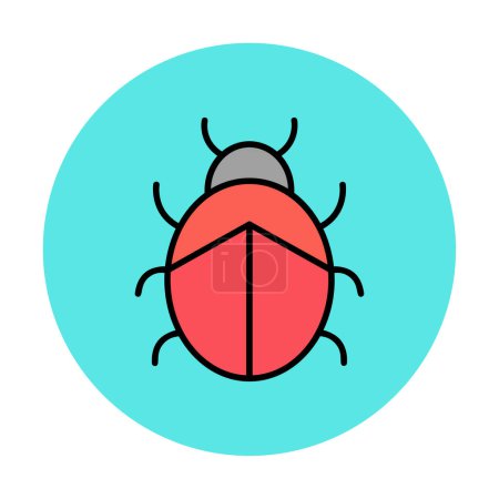 Illustration for Simple flat Ladybug vector illustration - Royalty Free Image