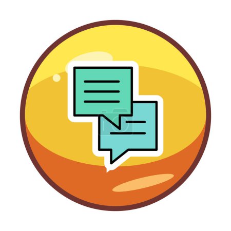 Illustration for Speech bubbles communication isolated icon - Royalty Free Image