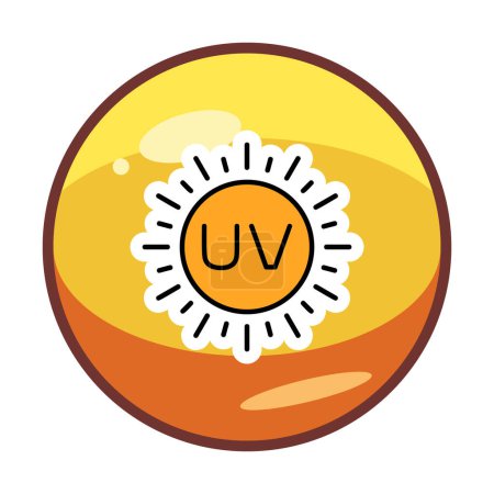 Ilustración de Sol. icono web ilustración simple. Ultravioleta - Imagen libre de derechos