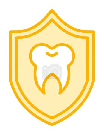 Téléchargez les illustrations : Illustration vectorielle de l'icône Protection dentaire - en licence libre de droit
