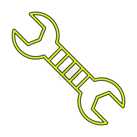 Ilustración de Icono de llave inglesa, ilustración vectorial - Imagen libre de derechos