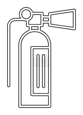 Illustration for Flat simple fire extinguisher  icon   design - Royalty Free Image